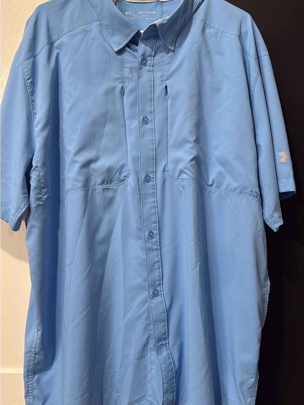 Under Armour Sky Blue Short Sleeve Button Shirt